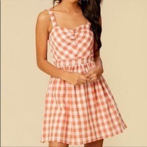 Altard State Gingham Coral Dress